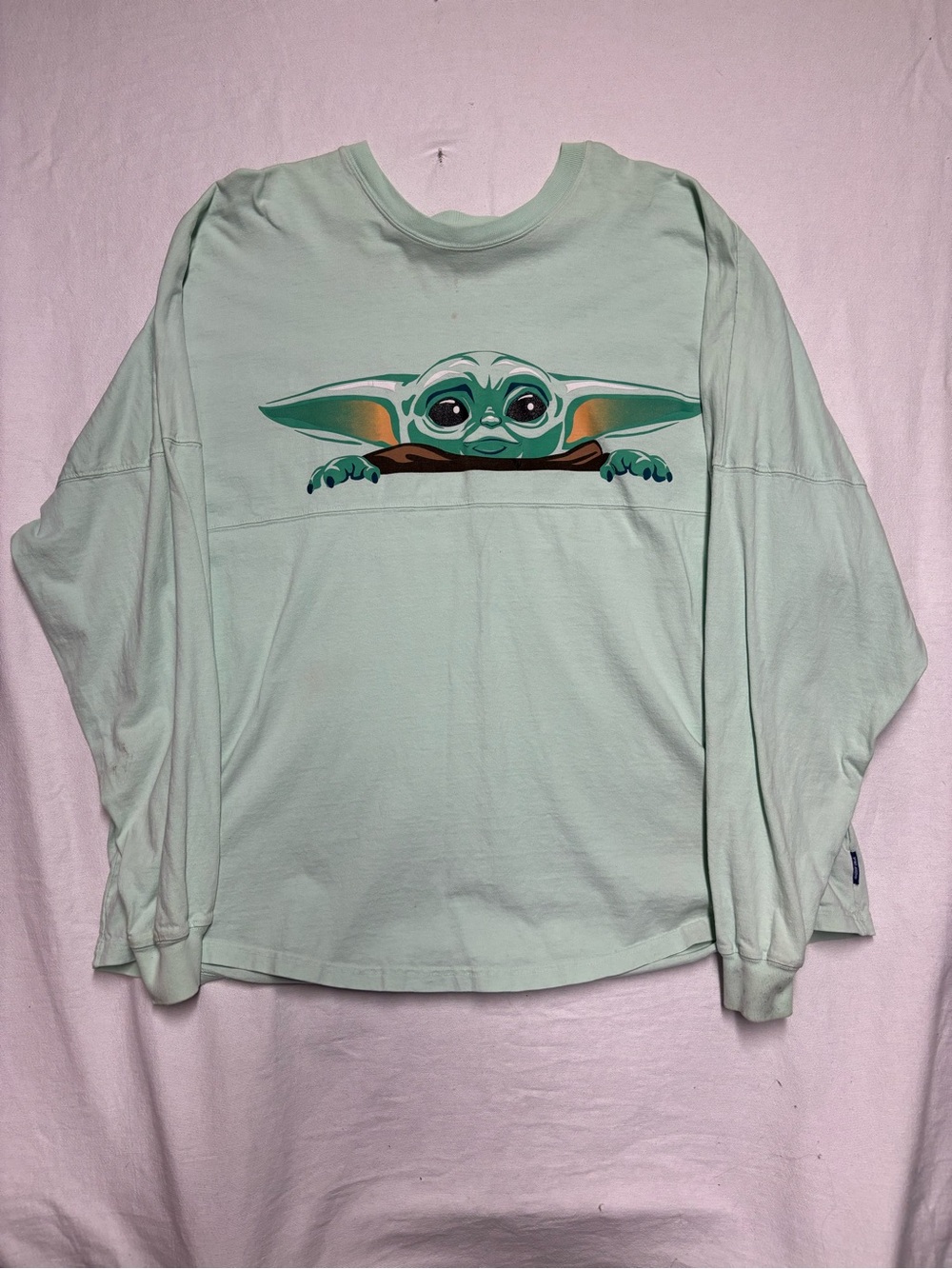 Disney Long-Sleeve Grogu Graphic Tee - Mint